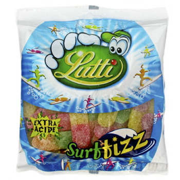Surffizz- Bonbons langue de chat acidulés de Lutti