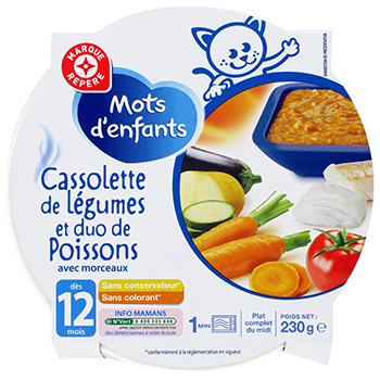 Blédina Jardinière de Légumes Poulet / Ratatouille Riz Colin / Carottes  Patates Douces Pot Bébé Dés 8 mois