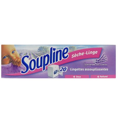 Lingette adoucissant sèche-linge grand air, Soupline (x 20)