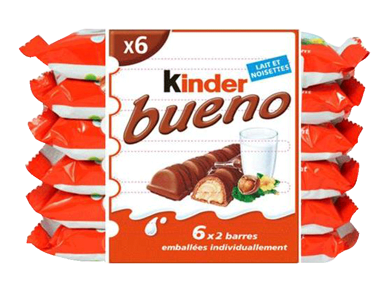 Barre chocolatée Chocolat au Lait KINDER BUENO : 10 barres - 430g