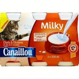 Milky, boisson lactee pour chats & chatons, les 3 bouteilles de 200ml