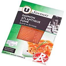 Saumon fume d'Ecosse Label Rouge U, 2 tranches, 80g