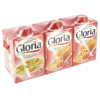 Lait concentré non sucré gloria demi écrémé 3x410g - Tous les produits  autres laits - Prixing