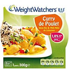 WEIGHT WATCHERS Weight Watchers poulet curry riz légumes micro