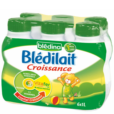 Buy BLEDINA Blédilait Croissance 3eme âge - 6x1 L - De 10 mois a 3
