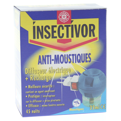 Diffuseur Anti-Moustiques + recharge - INSECTIVOR - Drive Z'eclerc