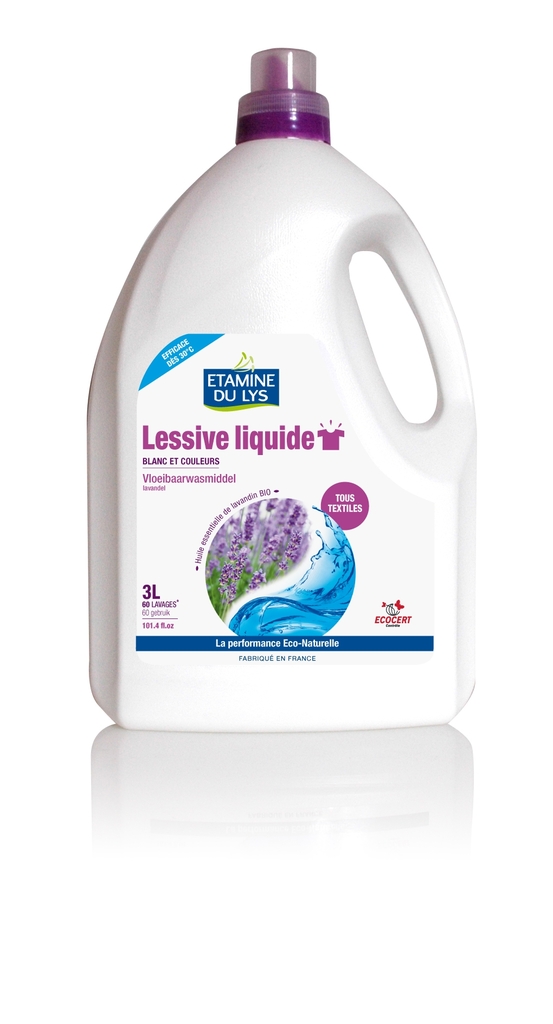 lessive liquide BIO hypoallergénique bouteille 3L - Lessives et adoucissants