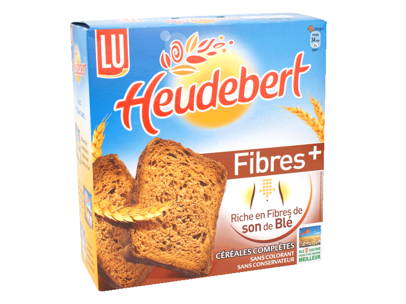 Heudebert, biscottes cereales completes, la boite de 2 sachets - 280g -  Tous les produits pains - Prixing