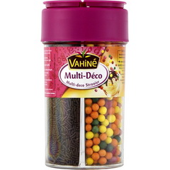 Boite multi décoration à patisserie (billes/perles/vermicelles/étoiles),  Vahiné (125 g)