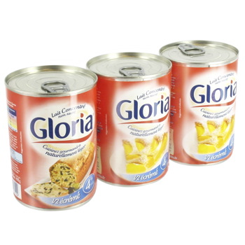 Lait concentré non sucré gloria demi écrémé 3x410g - Tous les produits  autres laits - Prixing