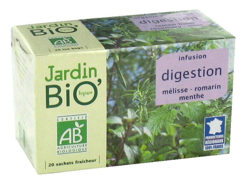 Infusion melisse-romarin-menthe Digestion Legere Jardin Bio, 20 sachets, 30g