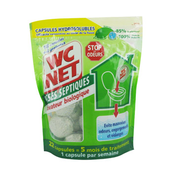 Wc net fosses sceptiques hydrosolubles capsules x22 Tous les