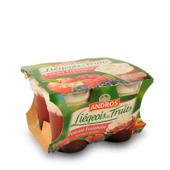 Liégeois Pomme Mangue sur coulis de passion – Andros