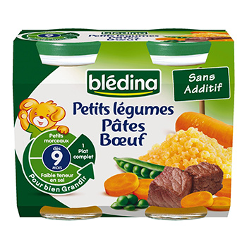 BLEDINA Petits pots Légumes Jardinière bœuf Bio - 2x200g
