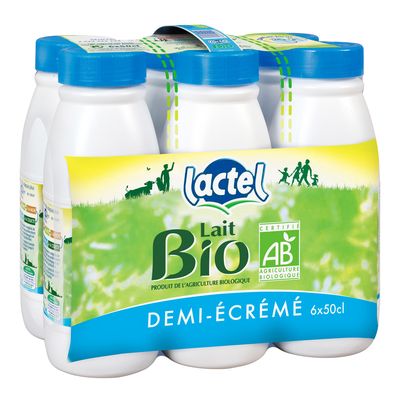 Lait Bio Demi-Écrémé - lactel - 50 cl