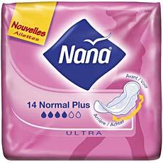 NANA Secure Fit serviettes hygiéniques avec ailettes normal plus 14  serviettes pas cher 