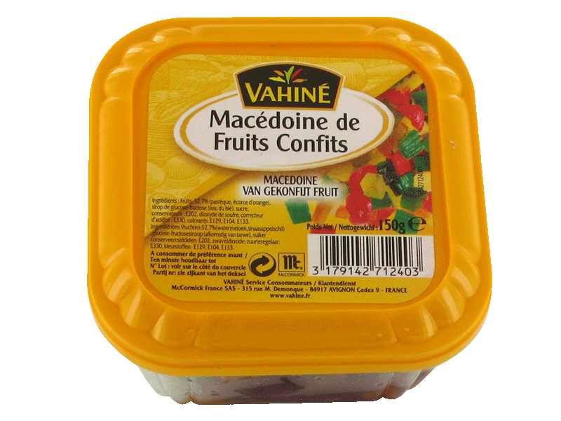 Fruits confits écorces d'orange VAHINE