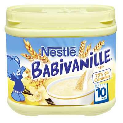 Céréales bébé 10+ mois vanille Babivanille NESTLE : la boite de