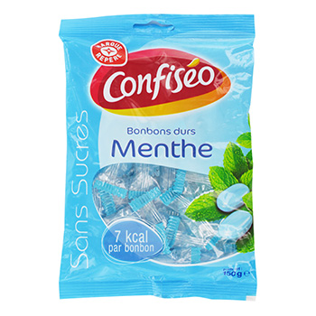 Bonbons sans sucres à la menthe - 150 g - CONFISEO