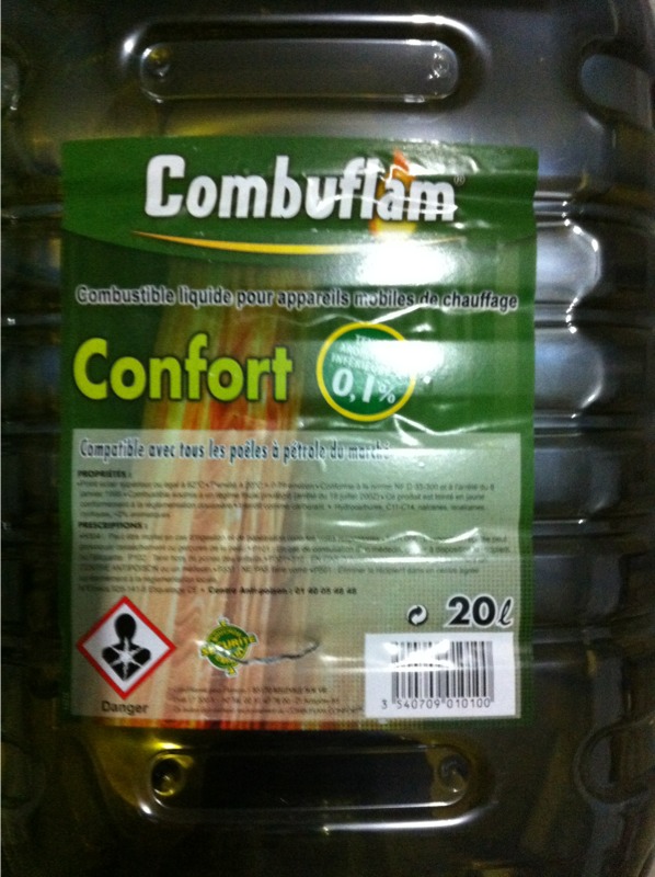 Petrole confort combuflam, 20l - Tous les produits chauffage et traitement  de l'air - Prixing
