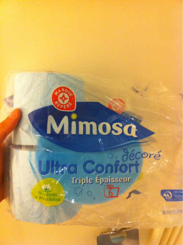 papier hygiénique ultra confort décoré (3 plis) x 6 - MIMOSA au meilleur  prix