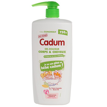 CADUM - , Gel douche enfants corps & cheveux ultra demelant parfum fraise  750ml