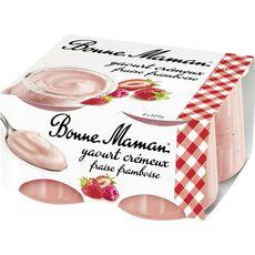 Yaourt crémeux fraise et framboise BONNE MAMAN, 4x125g