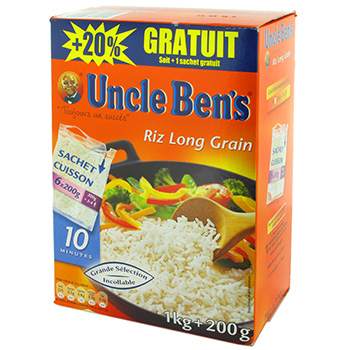 Riz Long Grain En Sachet Cuisson - Uncle Ben's - 1 kg