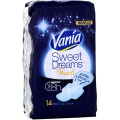 NANA Goodnight serviettes hygiéniques nuit avec ailettes 20 serviettes pas  cher 