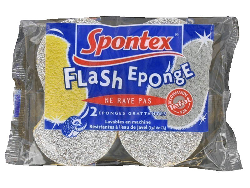 Eponges grattantes spontex flash - Tous les produits eponges & tampons -  Prixing